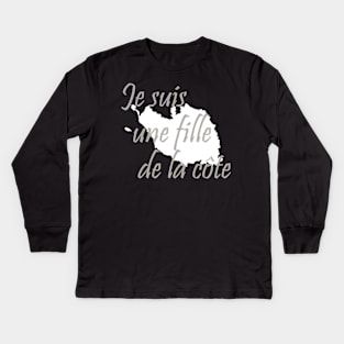 Je suis une fille de la côte Kids Long Sleeve T-Shirt